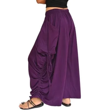 Sakoonee Women's Versatile Harem Pants in Purple