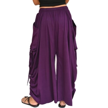 Sakoonee Women's Versatile Harem Pants in Purple