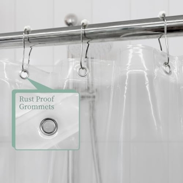 Premium PEVA Shower Curtain Liner 72x72 Waterproof