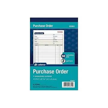 Adams Purchase Order Book - Carbonless Invoice Book