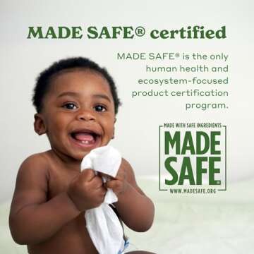 Caboo Baby Wipes, Made with Bamboo Viscose, Certified Made Safe Ingredients, Unscented Baby Wipes Good for Sensitive Skin, 72 Wipes Per Travel Pack, Bulk Total of 864 Wet Wipes