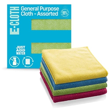 E-Cloth Microfiber Cloth 4-Pack, World's Leading Premium Microfiber Cleaning Cloth, Twice as Durable...