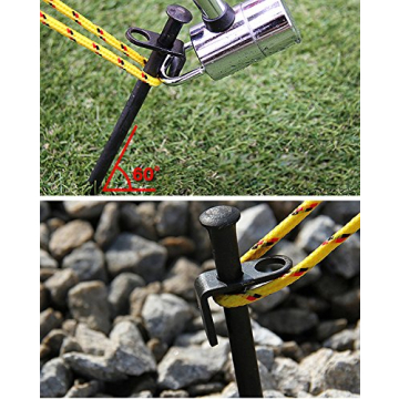 IUMÉ Heavy Duty Tent Stakes with Secure Storage Pouch