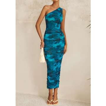 PRETTYGARDEN Women's One Shoulder Bodycon Dress for Summer