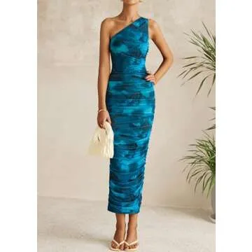 PRETTYGARDEN Women's One Shoulder Bodycon Dress for Summer