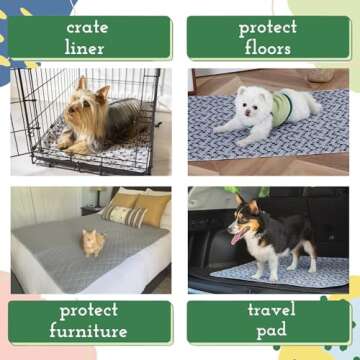 Caldwell's Pet Supply Co. 30x36 Potty Pads, Washable Pee Pads for Dogs, Reusable Pee Pad for Dogs, P...