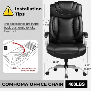 COMHOMA Ergonomic Office Chair with Adjustable Features