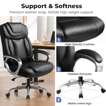 COMHOMA Ergonomic Office Chair with Adjustable Features
