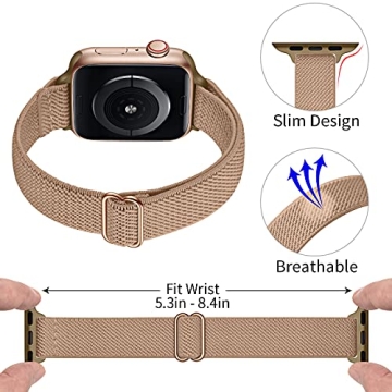 Stylish SICCIDEN Slim Stretchy Band for Apple Watch 42mm 41mm