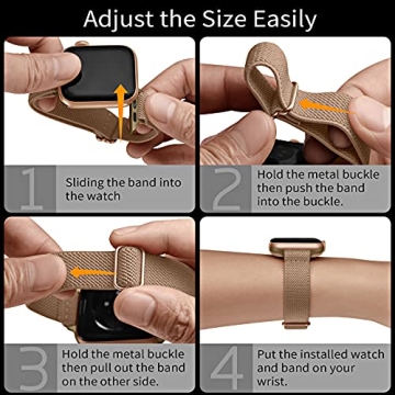 Stylish SICCIDEN Slim Stretchy Band for Apple Watch 42mm 41mm