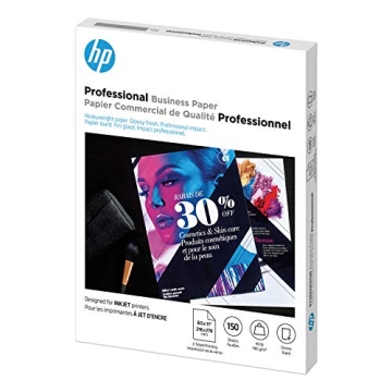 HP Q1987A Inkjet Business Paper, Glossy, 48lb, 8-1/2 x 11, 150 Sheets