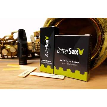 Premium Organic Alto Saxophone Reeds - BetterSax 2.5 Strength