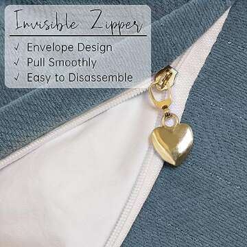 ZWJD Dusty Blue Pillow Covers 18x18 Set of 2 Chenille Throw Pillow Covers with Elegant Design Soft and Luxurious Decorative Throw Pillows for Couch, Bed, and Home Decor