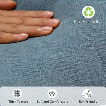 ZWJD Dusty Blue Pillow Covers 18x18 Set of 2 Chenille Throw Pillow Covers with Elegant Design Soft and Luxurious Decorative Throw Pillows for Couch, Bed, and Home Decor