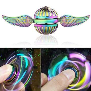 Rainbow Fidget Spinner Magic Orb for Stress Relief and Fun