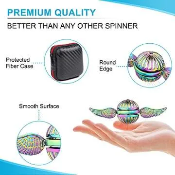 Rainbow Fidget Spinner Magic Orb for Stress Relief and Fun