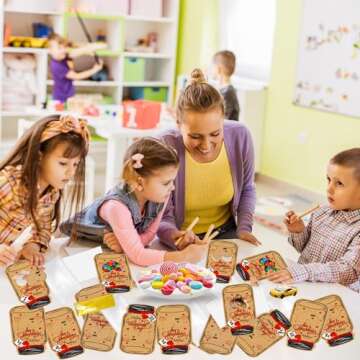 Natonhi Valentines Day Cards for Kids, 50 Pack Bulk Mason Jar Valentines Day Candy Gift Cards, Valentines Day Exchange Cards for Boys Girls Classroom School Party Favors(Candy Not Included)