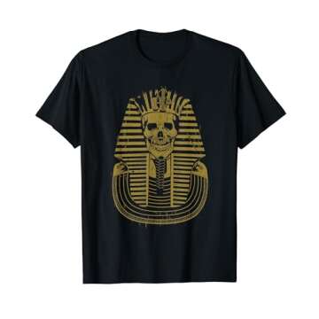 Pharaoh Skull Egypt T-Shirt Egyptian Culture Cool Novelty