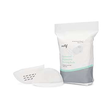 Motif Medical, Nursing Pads Breathable, Natural Material, Excellent Absorbency and Leak Protection, Adhesive Strips - Pack of 60