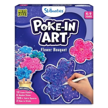 Skillmatics Art & Craft Activity - Poke-in Art Flower Bouquet for Kids