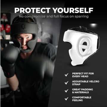 FIGHTR® Boxing Headgear - Adjustable Sparring Helmet for All