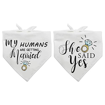 Custom Dog Bandana for Wedding Engagement Gift