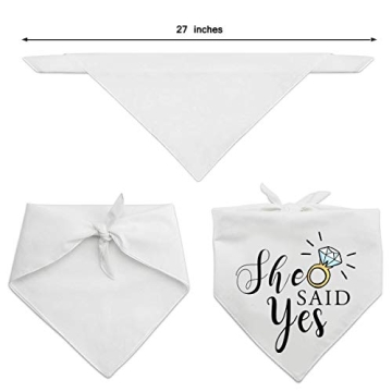 Custom Dog Bandana for Wedding Engagement Gift