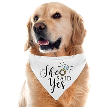 Custom Dog Bandana for Wedding Engagement Gift
