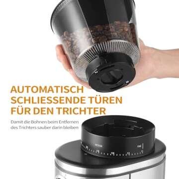 Ollygrin Burr Coffee Grinder, Electric Conical Coffee Bean Grinder With 30 Adjustable Grind Settings...