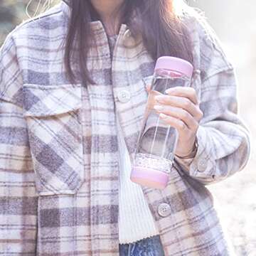 VitaJuwel inu CRYSTAL blossom rose | The Original DIY Crystal Water Bottle with Clear Quartz