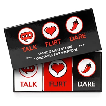 ARTAGIA Romantic Game for Couples - Talk Flirt Dare - Perfect Valentine’s Day Surprise for Him, Her - Date Night Box - Exciting Levels for Connection & Intimacy