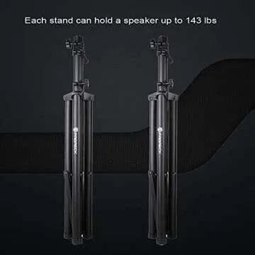 Tripod Speaker Stands Pair for Dj/PA Speaker System Adjustable Height from 4 feet to 6 feet