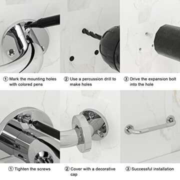 16'' Grab Bars for Bathroom Safety - 2Pack for Seniors