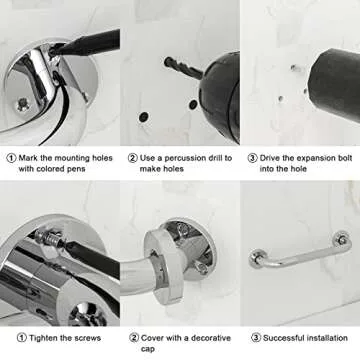 16'' Grab Bars for Bathroom Safety - 2Pack for Seniors