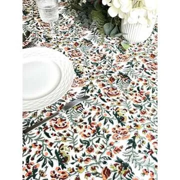 ATOSII Ambrosia Green 100% Cotton Tablecloth for Events