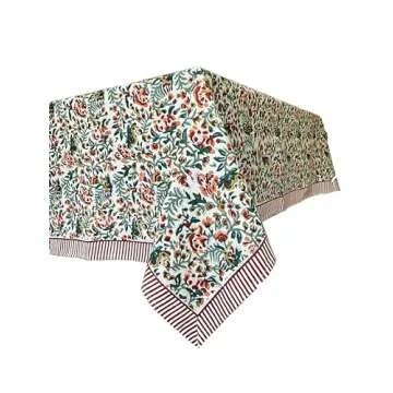 ATOSII Ambrosia Green 100% Cotton Tablecloth for Events