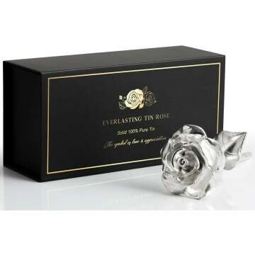 BESZONE Tin Rose - 10th Anniversary Gift for Her