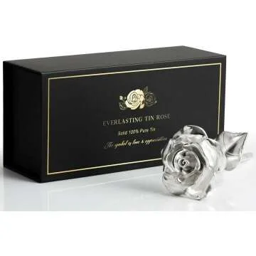 BESZONE Everlasting Tin Rose - Perfect 10th Anniversary Gift