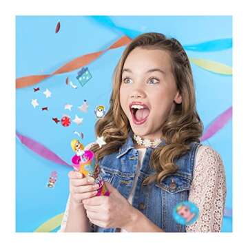 Party Popteenies – Party Pack – 6 Surprise Popper Bundle with Confetti, Collectible Mini Dolls a...