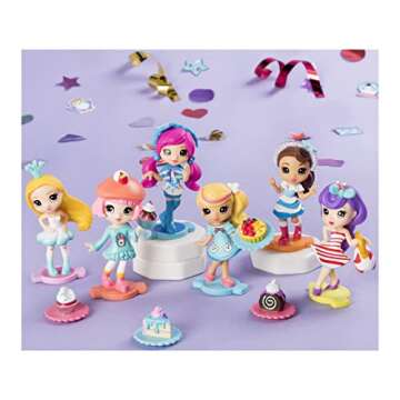 Party Popteenies – Party Pack – 6 Surprise Popper Bundle with Confetti, Collectible Mini Dolls and Accessories, for Ages 4 and Up (Styles Vary)
