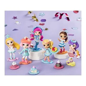 Party Popteenies – Party Pack – 6 Surprise Popper Bundle with Confetti, Collectible Mini Dolls and Accessories, for Ages 4 and Up (Styles Vary)