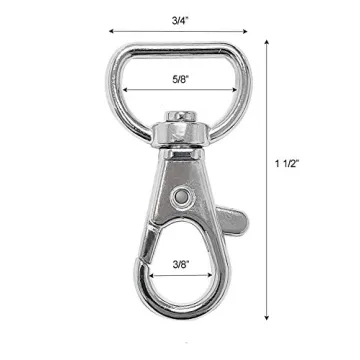 Durable Metal Swivel Clasps for Crafting Projects Pack of 50