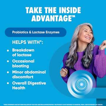Digestive Advantage Probiotics + Lactase Digestive Enzymes for Optimal Digestive Health, Immune Supp...