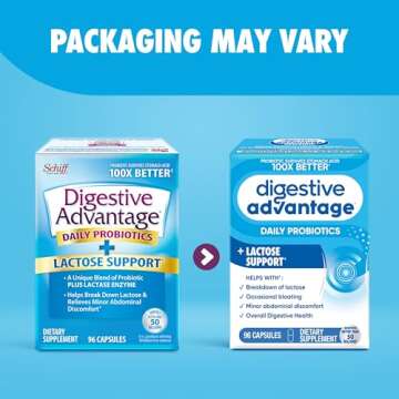 Digestive Advantage Probiotics + Lactase Enzymes for Gut Health