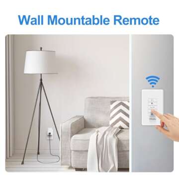 Tiffcofio Remote Control Outlet Plug Indoor - 100FT Range, 3 Outlets