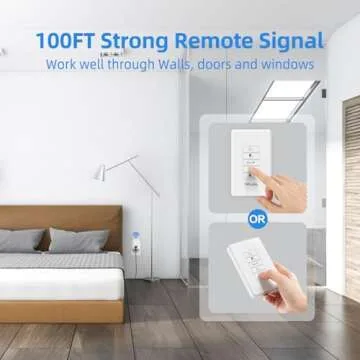 Tiffcofio Remote Control Outlet Plug - 100FT Range, 3 Outlets
