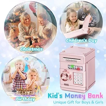 Refasy Electronic Piggy Bank for Kids - Fun Savings Toy