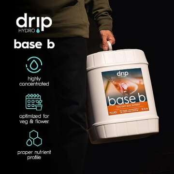 Drip Hydro Base B Nutrient Solution 2.5 Gallon for Plants