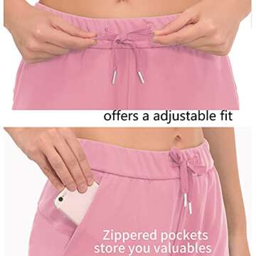 PIQIDIG Shorts for Women Running Workout Shorts Athletic Gym Shorts with Pocket Cute Pink