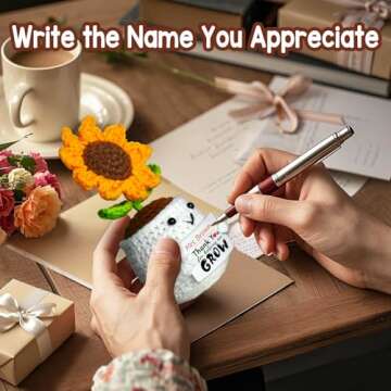 Adorable Crochet Sunflower Pot - Perfect Teacher Appreciation Gift